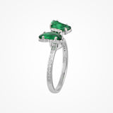 Green Spinning Butterfly Ring In 925 Sterling Silver By Joy Of Silver
