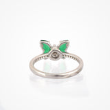 Green Spinning Butterfly Ring In 925 Sterling Silver By Joy Of Silver