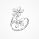 Elegant Blooming Flower Ring In 925 Sterling Silver By Joy Of Silver