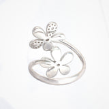 Elegant Blooming Flower Ring In 925 Sterling Silver By Joy Of Silver