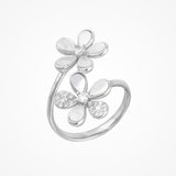 Elegant Blooming Flower Ring In 925 Sterling Silver By Joy Of Silver