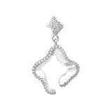 Star Cut Zircon Diamond Pendant In 925 Sterling Silver By Joy Of Silver