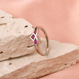 Pink Sapphire Ring In 925 Sterling Silver By Joy Of Silver