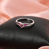 Pink Sapphire Ring In 925 Sterling Silver By Joy Of Silver