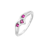 Pink Sapphire Ring In 925 Sterling Silver By Joy Of Silver