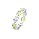 Stylish Band In Zircon Diamond In 925 Sterling Silver By Joy Of Silver