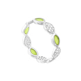 Stylish Band In Zircon Diamond In 925 Sterling Silver By Joy Of Silver