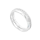Timeless Zircon Pavé Eternity Band in 925 Sterling Silver Ring