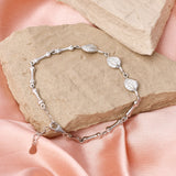 Leaf Zircon Bracelet For Girl Women Gift In 925 Sterling Silver By Joy Of Silver