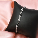 Halo Zircon Bracelet In 925 Sterling Silver By Joy Of Silver