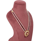 Handcrafted 925 Silver Gold Plated Open Moissanite Polki Necklace with Semi-Precious Stone