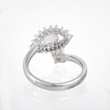 Ethereal Evil Eye Bypass Ring in 925 Sterling Silver By Joy Of Silver