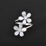 Elegant Blooming Flower Ring In 925 Sterling Silver By Joy Of Silver