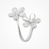 Elegant Blooming Flower Ring In 925 Sterling Silver By Joy Of Silver