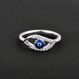 Blue Evil Eye Ring In 925 Sterling Silver By Joy Of Silver