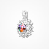 Multicolor Solar Flare Zircon Pendant in 925 Sterling Silver By Joy Of Silver