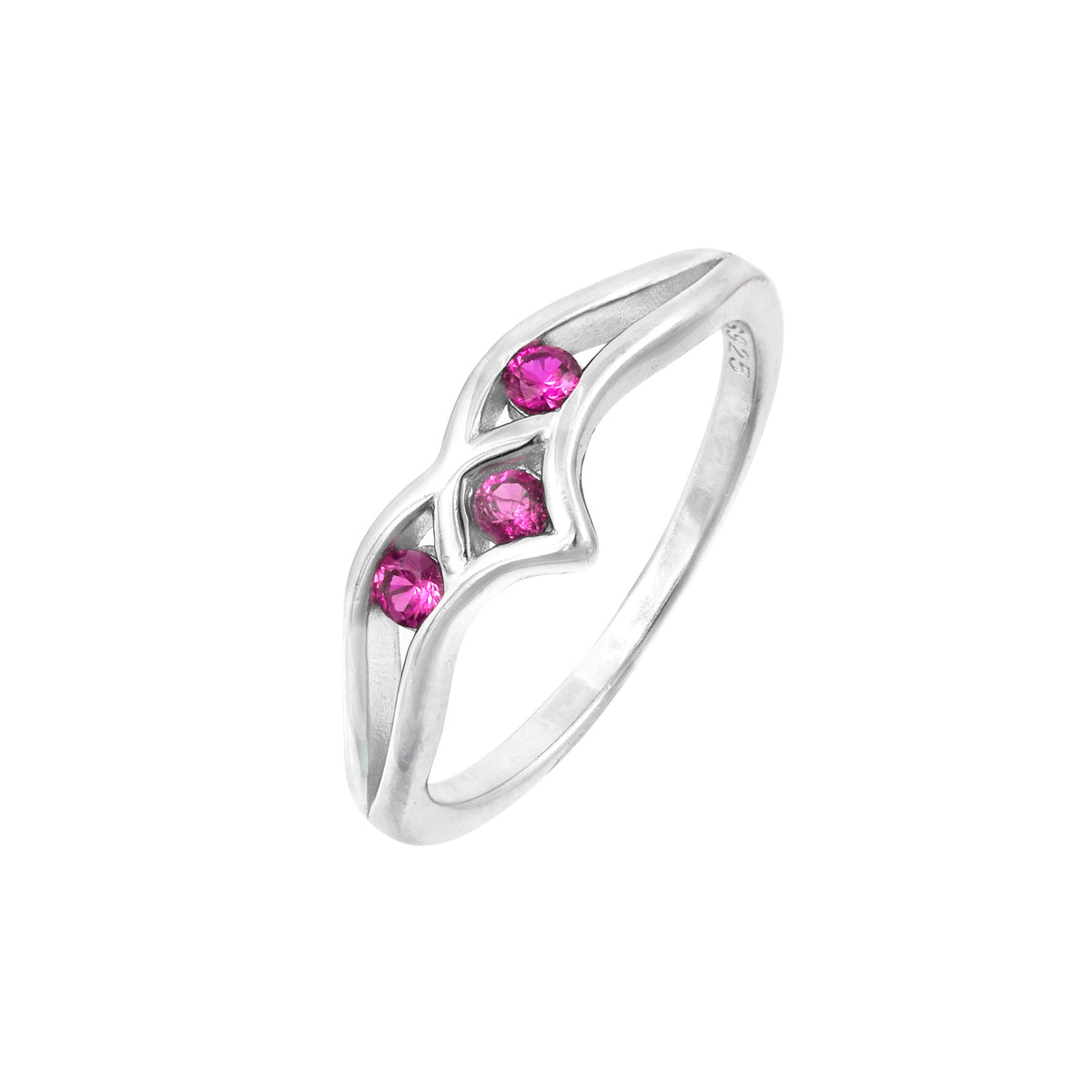 Pink Sapphire Ring In 925 Sterling Silver By Joy Of Silver