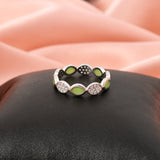 Stylish Band In Zircon Diamond In 925 Sterling Silver By Joy Of Silver