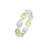 Stylish Band In Zircon Diamond In 925 Sterling Silver By Joy Of Silver