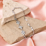 New Korean Fashion Ice Snow Zircon Diamond Bracelet In 925 Sterling Silver