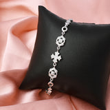 New Korean Fashion Ice Snow Zircon Diamond Bracelet In 925 Sterling Silver