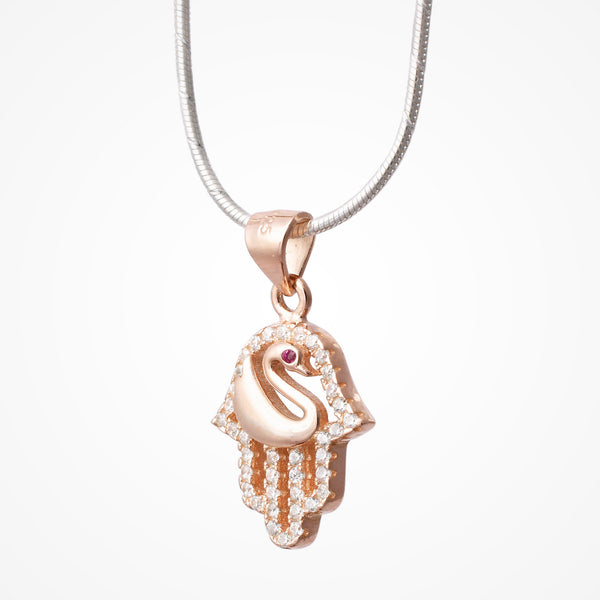 Sweet Duck Pendant In Rose Gold Over 925 Sterling Silver By Joy Of Silver