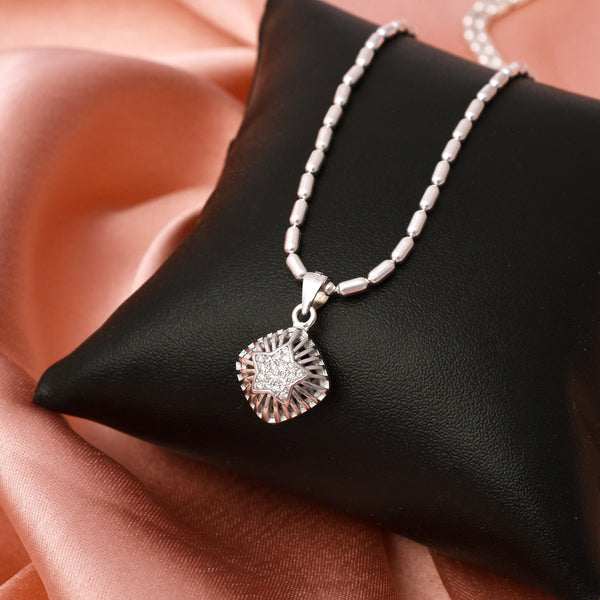 Star Zircon Diamond Pendant In 925 Sterling Silver By Joy Of Silver